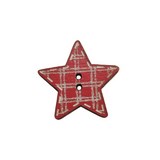 bouton bois étoile fabrication artisanale française Au p'tit Bonheur broderie patchwork point de croix