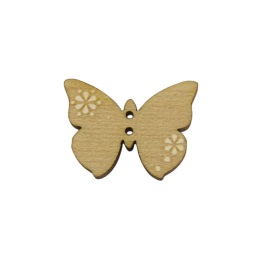 bouton bois papillon fabrication artisanale française Au p'tit Bonheur broderie patchwork point de croix
