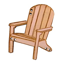 bouton bois fauteuil vintage plage rose fabrication artisanale française Au p'tit Bonheur broderie patchwork point de croix
