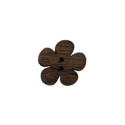 bouton bois fleur noyer fabrication artisanale française Au p'tit Bonheur broderie patchwork point de croix