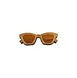 bouton bois lunettes de soleil  vintage plage  fabrication artisanale française Au p'tit Bonheur broderie patchwork point de croix