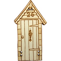 bouton bois cabine de plage blanche fabrication artisanale française Au p'tit Bonheur broderie patchwork point de croix