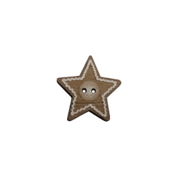 bouton bois étoile pain d'épices biscuit noël coeur fabrication artisanale française Au p'tit Bonheur broderie patchwork point de croix