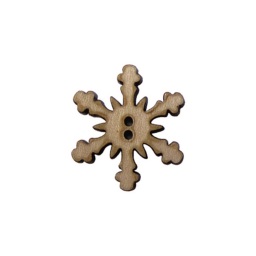 bouton bois flocon de neige fabrication artisanale française Au p'tit Bonheur broderie patchwork point de croix