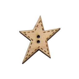 bouton bois étoile quilt noël fabrication artisanale française Au p'tit Bonheur broderie patchwork point de croix