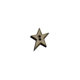 bouton bois mini étoile noël fabrication artisanale française Au p'tit Bonheur broderie patchwork point de croix