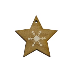 bouton bois étoile flocon blanc noël hiver fabrication artisanale française Au p'tit Bonheur broderie patchwork point de croix