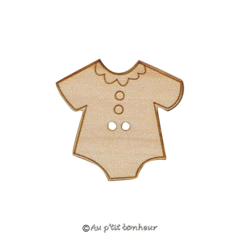 bouton body bébé en bois