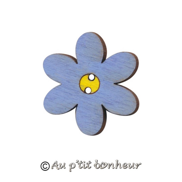 bouton bois bleu clair