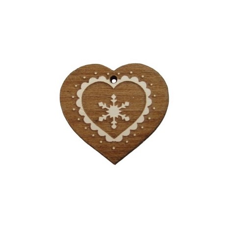 Bouton coeur en bois fabrication française alsace au p'tit bonheur broderie patchwork