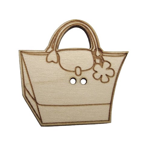 Bouton bois sac à main