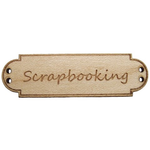 Bouton bois scrapbooking