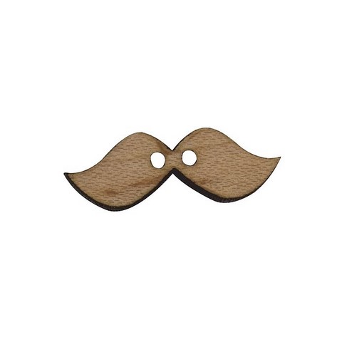 Bouton bois moustaches 