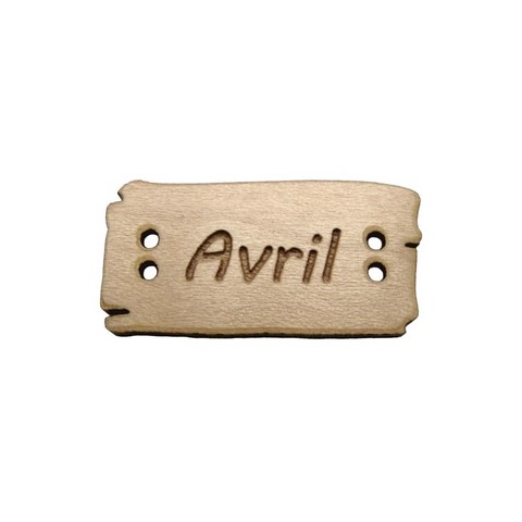 Bouton bois avril mois de l'année