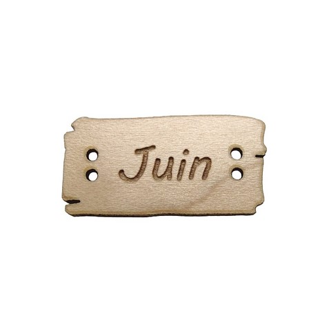 Bouton bois mois de l'année  juin