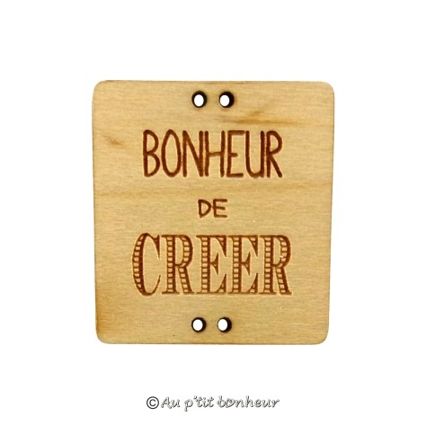 Bouton bois bonheur de créer fabrication française