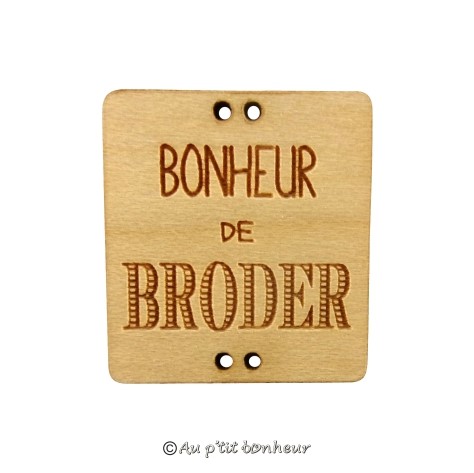 Bouton bois bonheur de broder