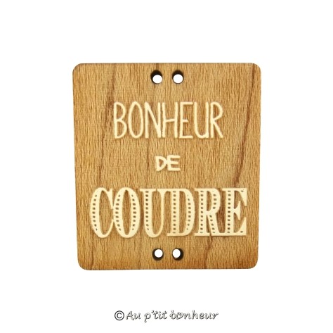 Bouton bois bonheur de coudre