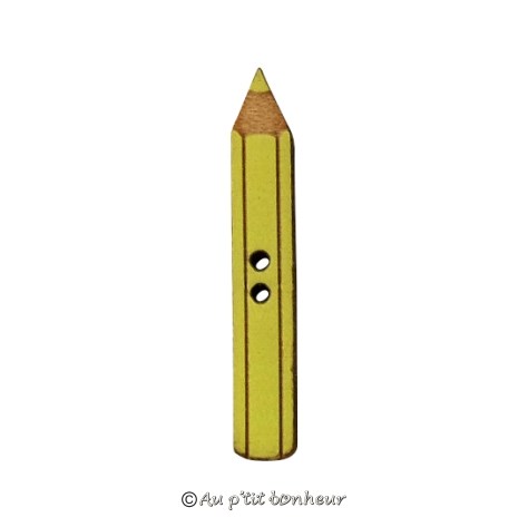 bouton crayon de couleur vert bois au p'tit bonheur Alsace Nothalten