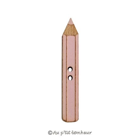 bouton crayon de couleur rose bois au p'tit bonheur Alsace Nothalten