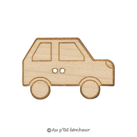 bouton voiture  en bois