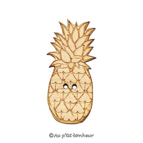 Bouton bois déco frabrication française ananas 