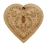 Bouton coeur en bois fabrication française alsace au p'tit bonheur broderie patchwork