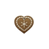 Bouton coeur en bois fabrication française alsace au p'tit bonheur broderie patchwork