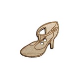 Bouton bois chaussure talon escarpin