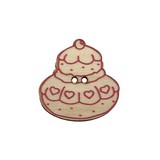 bouton bois religieuse rose