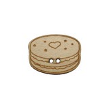 bouton bois macaron