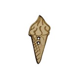 bouton bois cornet de glace