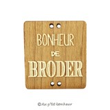 Bouton bois bonheur de broder