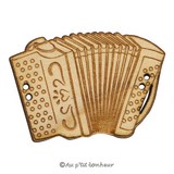 Bouton accordéon bois pour broderie patchwork fabriqué en France Alsace Au p'tit Bonheur