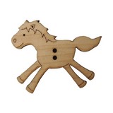 Bouton bois déco frabrication française cheval