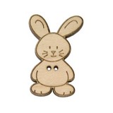 Bouton bois  lapin