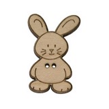 Bouton bois  poussin  lapin paques 