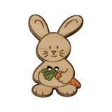 Bouton bois  poussin  lapin carotte paques 