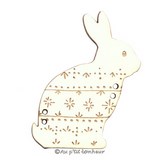 Bouton bois lapin made in France Au p'tit Bonheur Nothalten Alsace