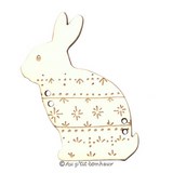 Bouton bois lapin made in France Au p'tit Bonheur Nothalten Alsace