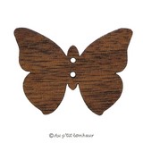 bouton bois papillon noyer fabrication artisanale française Au p'tit Bonheur broderie patchwork point de croix