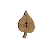 Bouton bois déco frabrication française feuille arbre