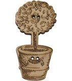 bouton bois buis topiaire plante pot vase medicis jardin anglais fabrication artisanale française Au p'tit Bonheur broderie patchwork point de croix