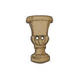 bouton bois vase medicis jardin anglais vintage ancien fabrication artisanale française Au p'tit Bonheur broderie patchwork point de croix