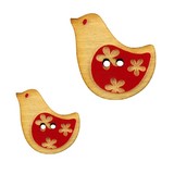 bouton oiseau bois fabriqué en france Au p'tit bonheur Alsace
