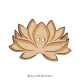 Bouton bois fleur de lotus made in France Au p'tit Bonheur Nothalten Alsace
