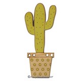 Bouton bois déco frabrication française cactus pot 