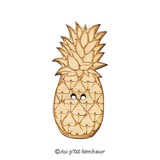 Bouton bois déco frabrication française ananas 