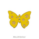 Bouton papillon en bois fabrication française alsace au p'tit bonheur broderie patchwork