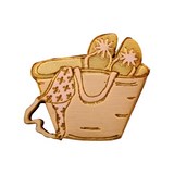 bouton bois sac de plage maillot de bain tongs roses fabrication artisanale française Au p'tit Bonheur broderie patchwork point de croix